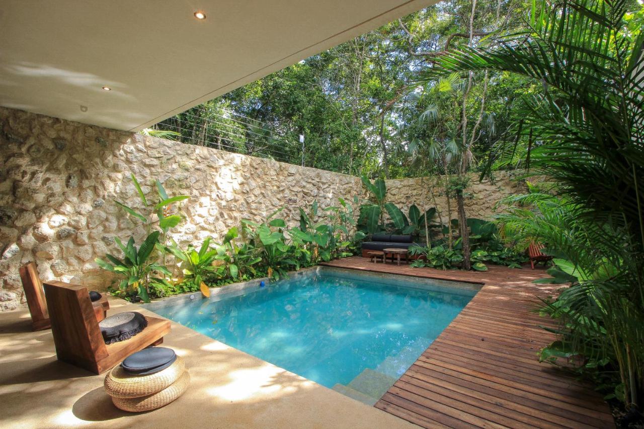 Elegant Boho Style Villa Jungle Views In Rooftop Deck & Outstanding Raw Pool In Holistika Tulum Exterior foto